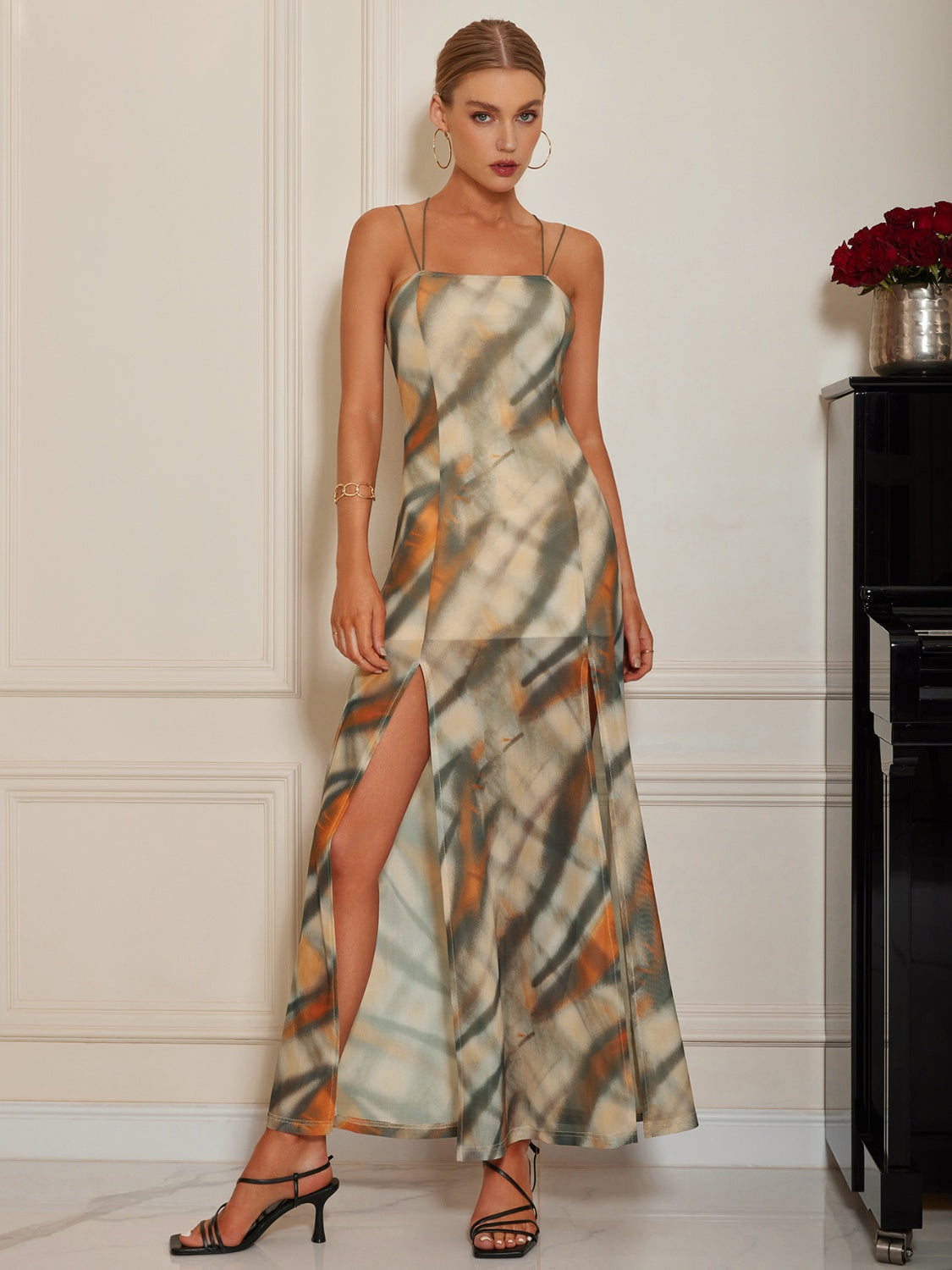 Slit Square Neck Maxi Cami Dress Create the impossible Slit Square Neck Maxi Cami Dress Create the impossible