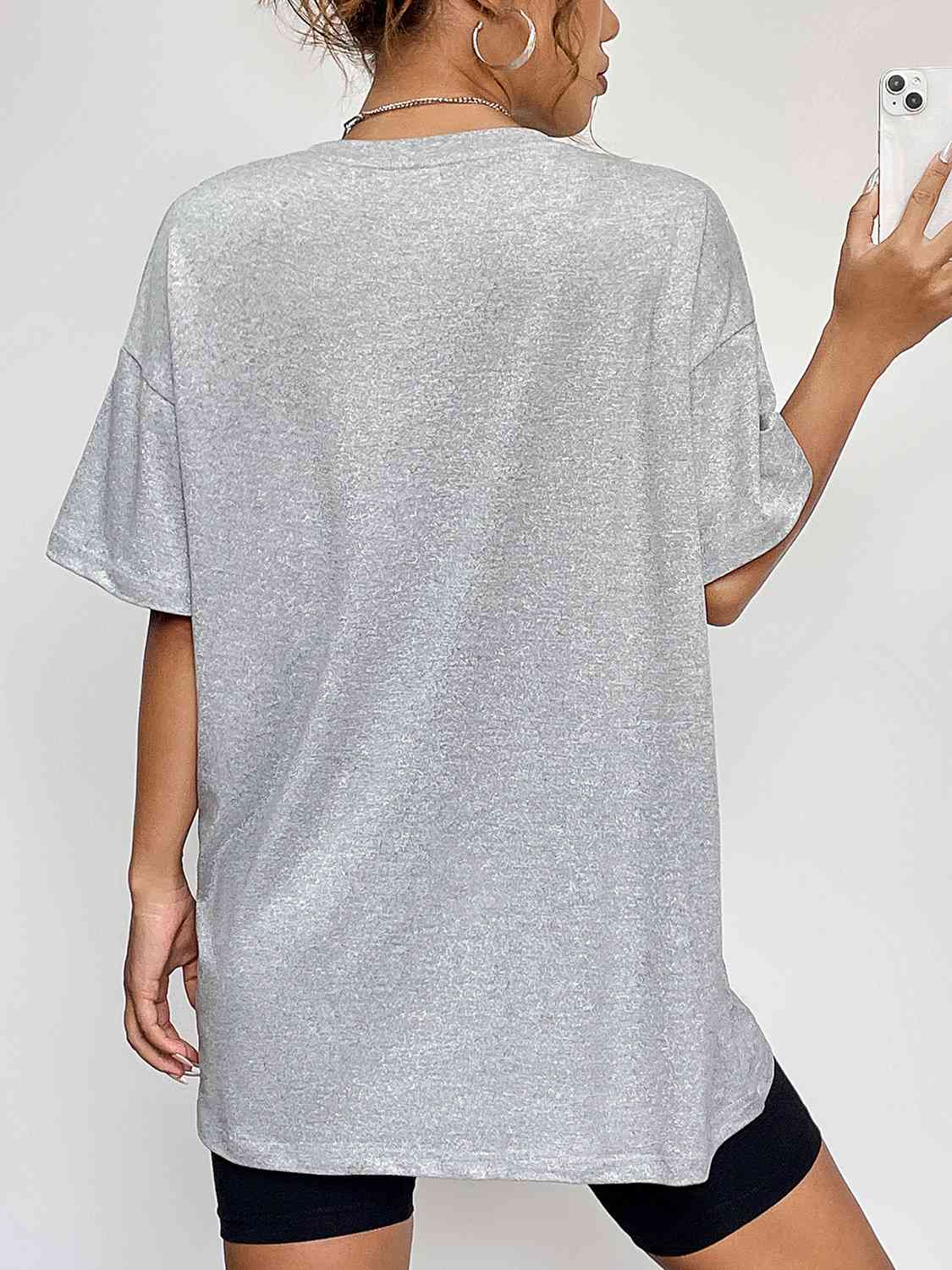 Round Neck Short Sleeve Ghost Graphic T-Shirt - Create the impossible
