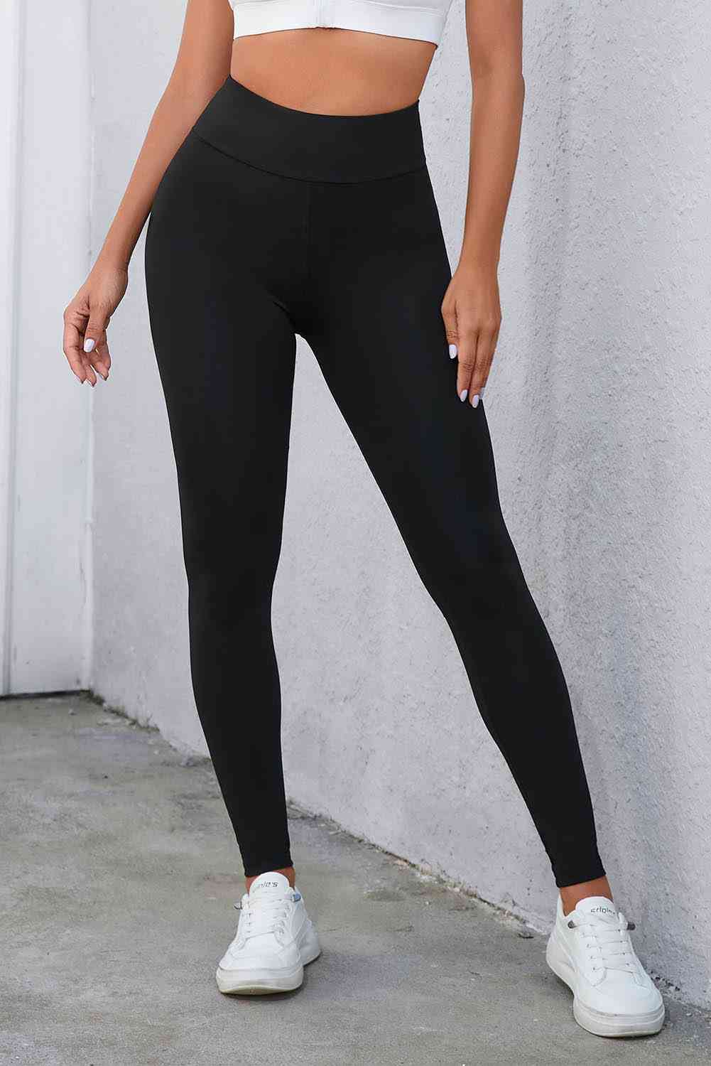 Crisscross Detail Wide Waistband Leggings - Create the impossible