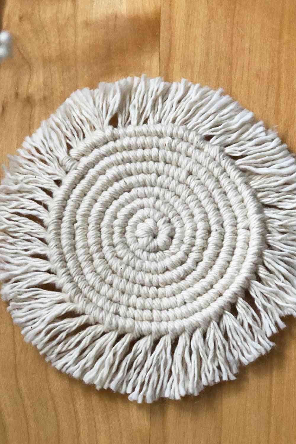 11.8" Macrame Round Cup Mat - Create the impossible