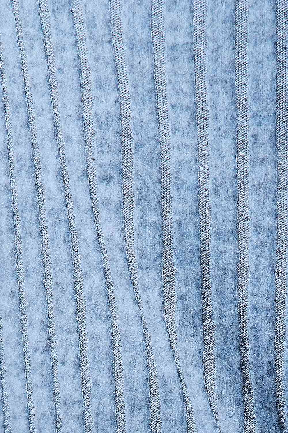 Double Take Ribbed Round Neck Lantern Sleeve Blouse - Create the impossible