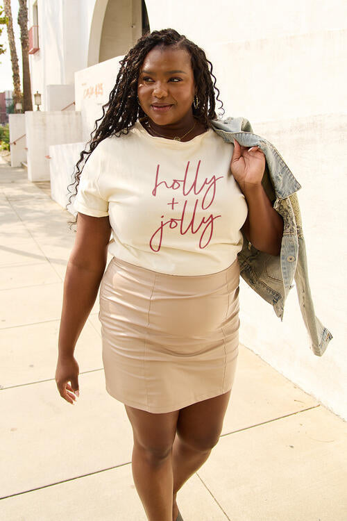 Simply Love Full Size Letter Graphic Short Sleeve T-Shirt - Create the impossible