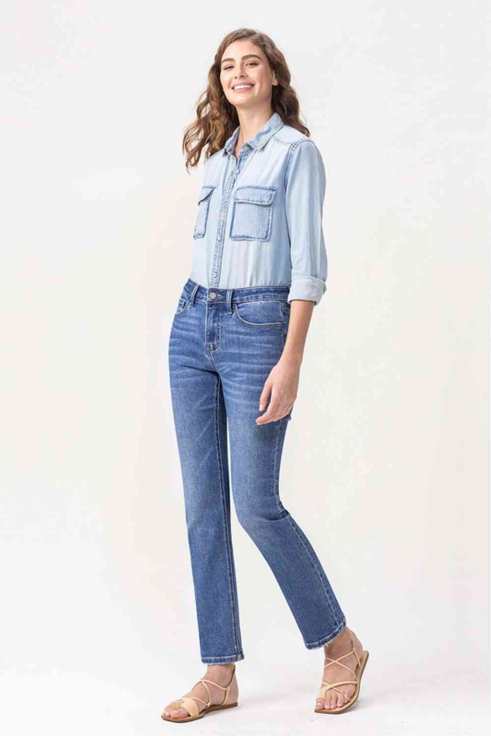 Lovervet Full Size Maggie Midrise Slim Ankle Straight Jeans - Create the impossible