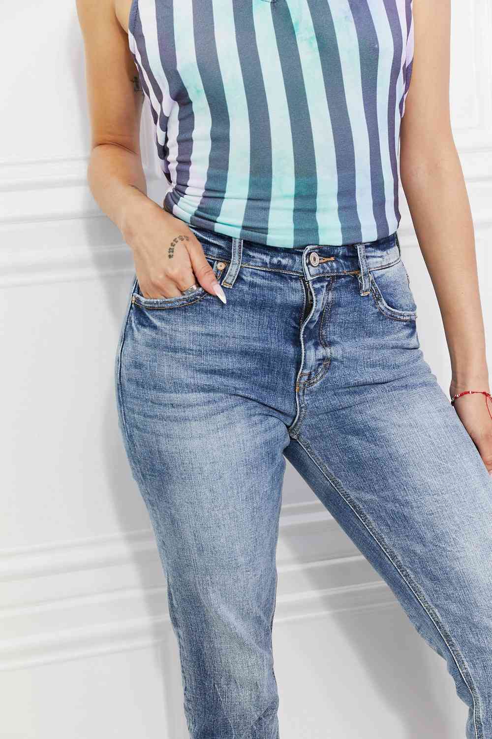Kancan Full Size Amara High Rise Slim Straight Jeans - Create the impossible