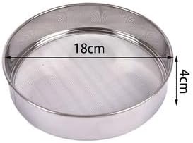 ya 14 9.20 baidi Kitchen Mesh Flour Sifter Round Stainless Steel Flour Sieve Strainer Sifters-wq-2