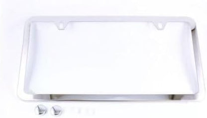 ya 9 10.24 Car License Plate Frame Cover Hood Cap Front Hood Rear Boot White Silicone
