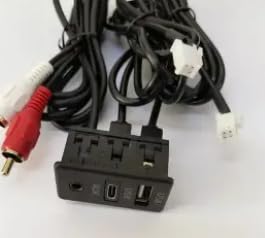 ya 6 8.24 baidi 4 Pin 6 Pin to Type C for Audi o Cable USB Car Navigation AUX Adapter Panel Extension
