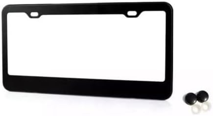 ya 9 10.24 Car License Plate Frame Cover Hood Cap Rear Boot Black Plastic for Cadillac