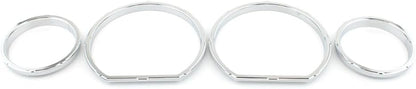 ya 4 8.14 1x Chrome Instrument Board Gauge Bezel Kit Fit for Harley Touring Street Glide 14-23