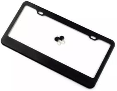 ya 9 10.24 Car License Plate Frame Cover Hood Cap Rear Boot Black Plastic for Cadillac