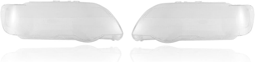 ya 4 8.10 Pair Left Right Front Headlight Headlamp Lens Cover for BMW X5 E53 2000-2003
