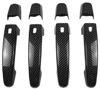 ya 8 8.24 baidi 8X Cover Trim Carbon Fiber Exterior Side Door Handle for Chevrolet Malibu 16-18