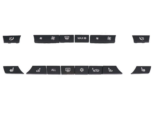 ya 4 8.8 1 Set of 14 Button Key Cover Repair kit, air Conditioning Heater Switch Suitable for BMW F07 F10 F11 F01