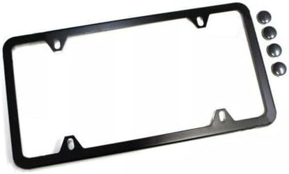 ya 9 10.24 Car License Plate Frame Cover Cover Rear Powder Coat Matte Black for Kia fo