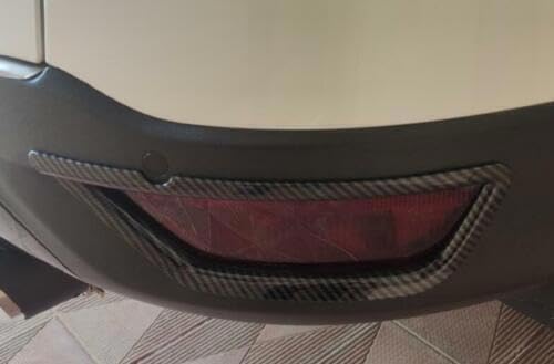 ya 6 8.14 Carbon Fiber Rear Fog Light Lamp Cover Trims ABS for Ford Escape Kuga 2013-2019