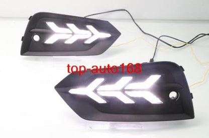 ya 9 10.24 LED Front Turn Signals/DRL Daytime Running Lights 2pcs for Volvo XC60 2018-2020