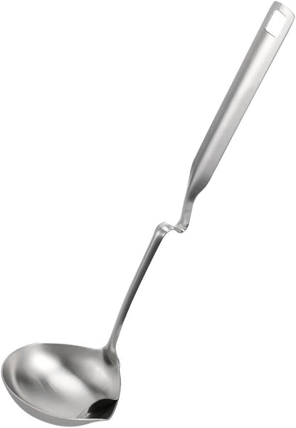 ya 14 9.20 baidi Stainless Steel Oil Filter Spoon Soup Scoop Colander Hot Pot Soup Ladle-1