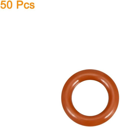 ya 4 8.8.2 Silicone O-Ring 11mmx7mmx2mm VMQ Seal Rings Sealing Gasket Red 50Pc