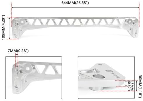 ya 13 9.15 baidi for Honda for Civic 96-00 EK Racing Subf for Ram e Brace Billet Rear Lower Control Arm