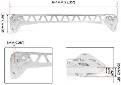 ya 13 9.15 baidi for Honda for Civic 96-00 EK Racing Subf for Ram e Brace Billet Rear Lower Control Arm