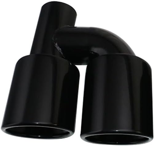 ya 4 8.14 2pcs 2.5 ID 4 OD Black Pipe Tips Universal Fit Dual Tip H-type Tip