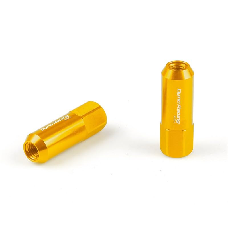 ya 10 9.16 baidi 20Pcs M12X1.5 60MM Extended Tuner Racing Wheel Lug Nuts Forged Gold Aluminum