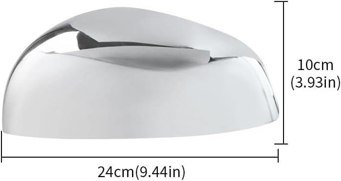 ya 11 9.14 baidiLeft Driver Side Rearview Mirror Cover Cap Chrome Fit for Smart Fortwo 2015-2024