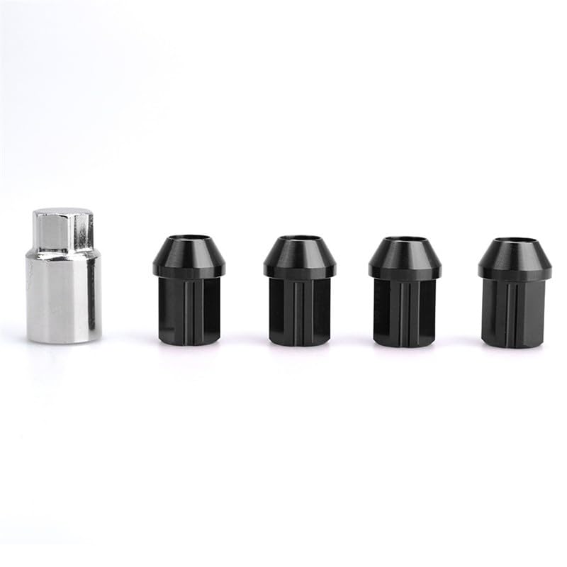 ya 10 9.16 baidi M12x1.25 16Pcs 35mm Close End Lug Nut + 4Pcs Anti Theft Wheel Lock Nut Alumi Blk