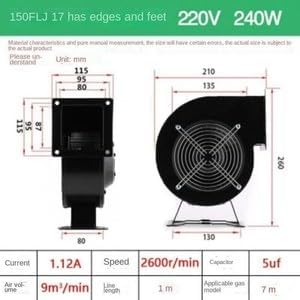 ya 28 10.13 baidi 220V 240W 150FLJ17 Small High-speed Industrial Heat Dissipation Blower Model-2