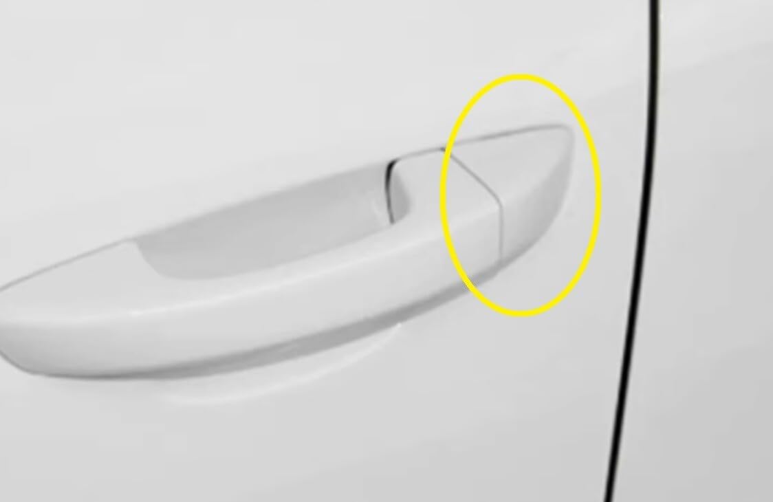 ya 9 10.24 Front Left Door Handle Lock Cylinder Cover White for VW Touareg 11-17