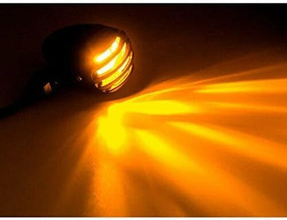 ya 11 9.14 zhengce Motorcycle Grill Flashing Indicator Turn Signal Light Amber For Bobber Chop