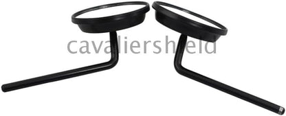 ya 13 9.15 baidi Motorcycle Black Rearview Round Mirrors 25mm Adapter Clamp for Harley Cafe Racer