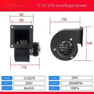ya 28 10.13 baidi Small Centrifugal Hair Dryer Silent Pellet Stove Combustion Blower Cooling Fan