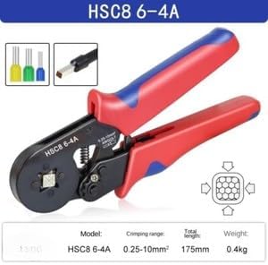 ya 28 10.13 baidi HSC8 6-4 Hexago l Serrated Self-Adjusting Ratchet Wire Termi l Crimper Kit-17