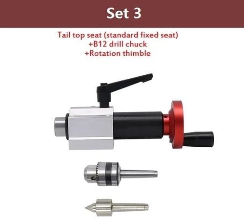 ya 28 10.13 baidi Wood Lathe Tailstock Drilling Tailstock B12 Movable Top Chuck Rotary-1