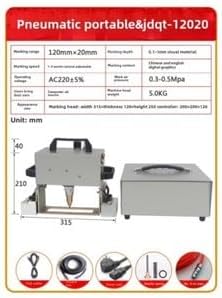 ya 28 10.13 baidi Pneumatic Electric Portable Marking Machine Marking Machine Steel Die Flange-3