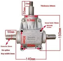 ya 28 10.13 baidi T-type 1:1 Right-angle Gear Reducer 4-mode Gearbox Steering Box Commutator