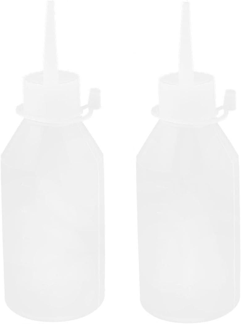 ya 26 10.21 baidi 100mL Plastic Chemical Liquid Oil Stora Squeeze Bottle Dispenser White 2Pcs