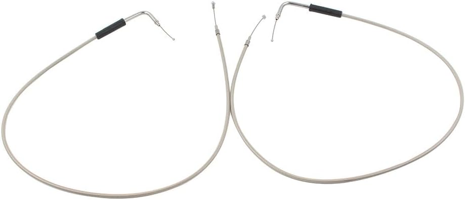 ya 4 8.8.2 2x Stainless Steel Throttle Cable for Harley Sportster XL1200 883 Dyna Road King