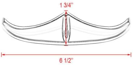 ya 4 8.10 Front Fender Accent Front Pointed Decorative Accent for Harley Touring Glide Chrome