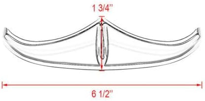 ya 4 8.10 Front Fender Accent Front Pointed Decorative Accent for Harley Touring Glide Chrome