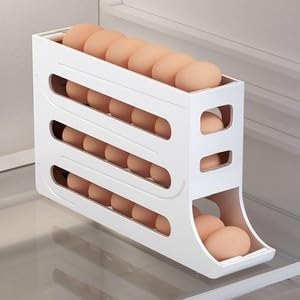 ya 14 9.20 baidi 4-Tier Scrolling Egg Rack Holder Stora Box Container Stora Box Refrigera-wq-2