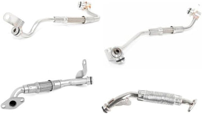 ya 4 8.14 Set of 4 Turbo for Charger Oil Inlet Outlet Feed Line for BMW E60 E88 E90 F01 F02 X6