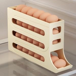 ya 14 9.20 baidi 4-Tier Scrolling Egg Rack Holder Stora Box Container Stora Box Refrigera-wq-1