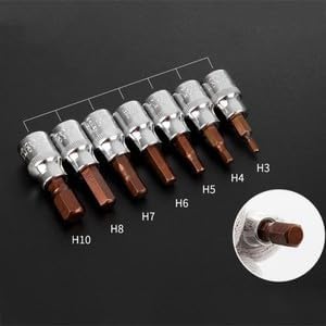ya 14 9.20 baidi Hex Socket Bit for 3/8 Drive H3 H10 & T55 Sizes Included-1