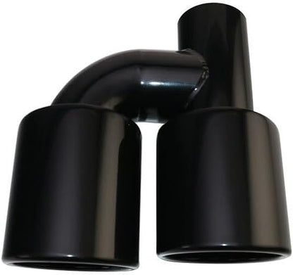 ya 4 8.14 2pcs 2.5 ID 4 OD Black Pipe Tips Universal Fit Dual Tip H-type Tip