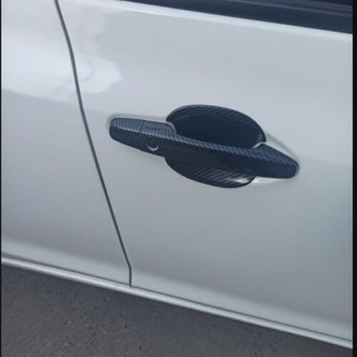 ya 2 8.15 Suitable for Honda Civic 8th 2006-2011 Carbon Fiber Side Door Handle + Bowl Cover Decoration 1 Set 