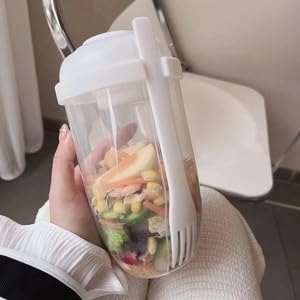ya 14 9.20 baidi Breakfast Salad C Oatmeal Cereal Nut Yogurt Container Set With Fork Sauce -wq-1