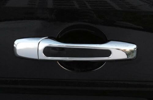 ya 5 8.10 8PCS Chrome Style Exterior Side Door Handle Cover Trim for Ford Explorer 16-19