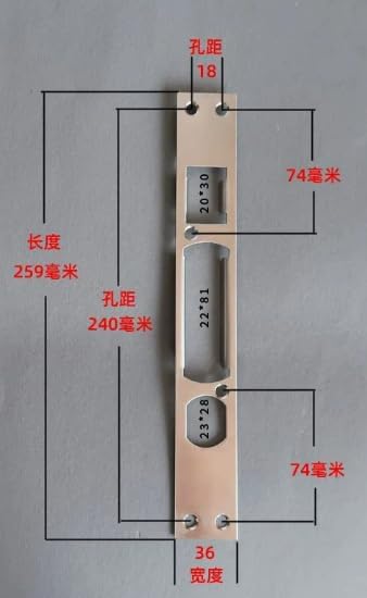 ya 26 10.21 baidi 2PCS Security Strike Plate Long Deadbolt Larson Storm Door Replacement Parts